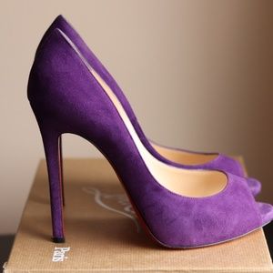 Christian Louboutin Purple Suede Flo 120 sz 39.5